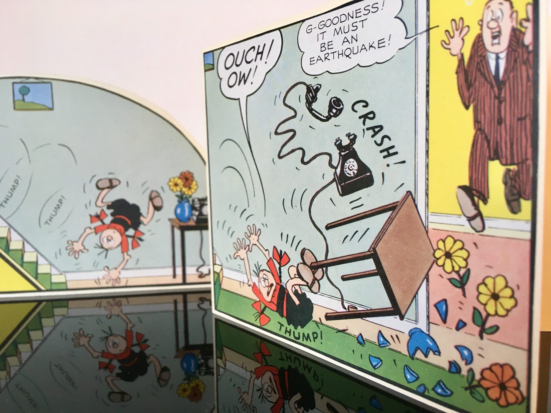 Handmade greeting cards created from vintage comic panels